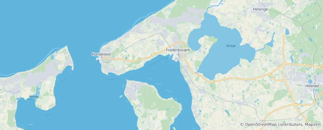 Mapa Gmina Halsnæs
