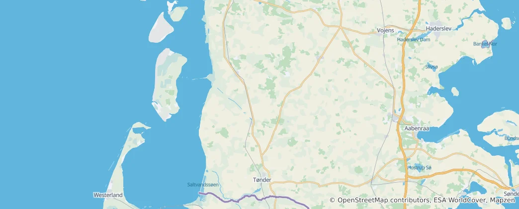 Mappa di comune di Tønder