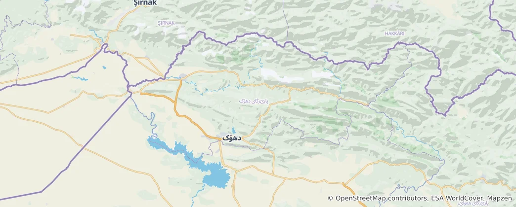 Mappa di Governatorato di Dohuk