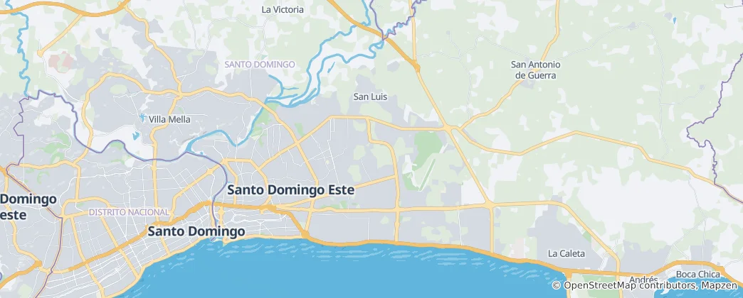 Mappa di Santo Domingo Este