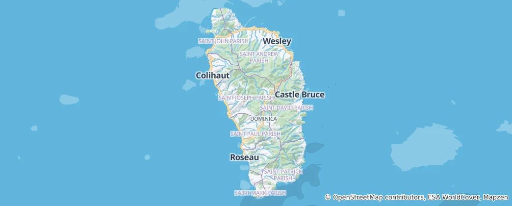 Map of Dominica