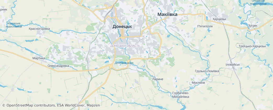Donetsk — Mapa