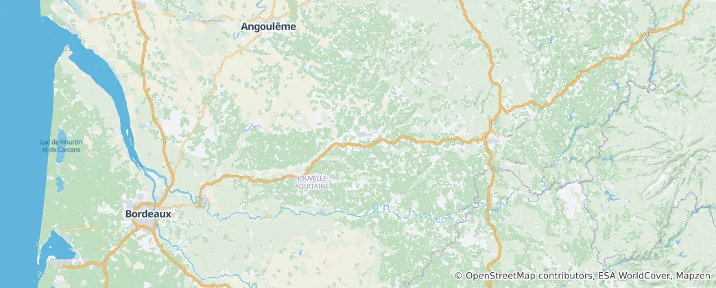 Mapa Dordogne