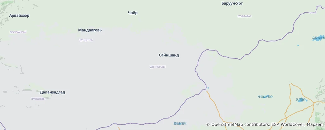 Mapa Ajmak wschodniogobijski