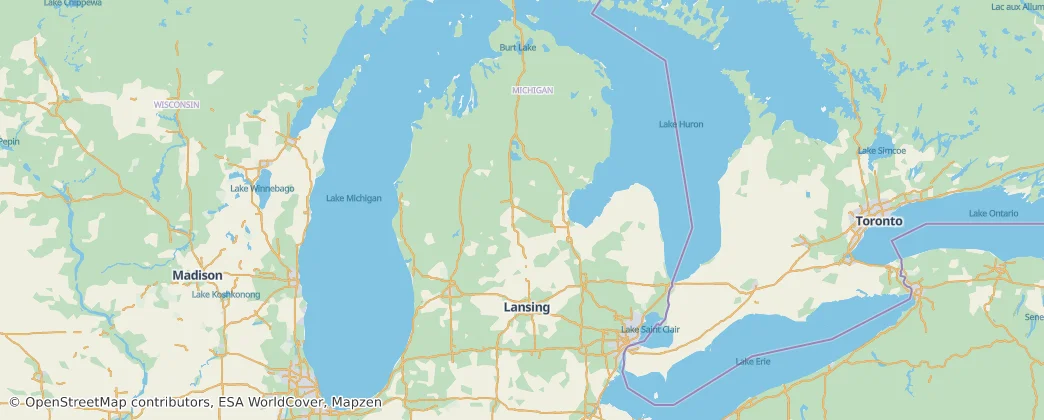 Lower Peninsula — Kaart
