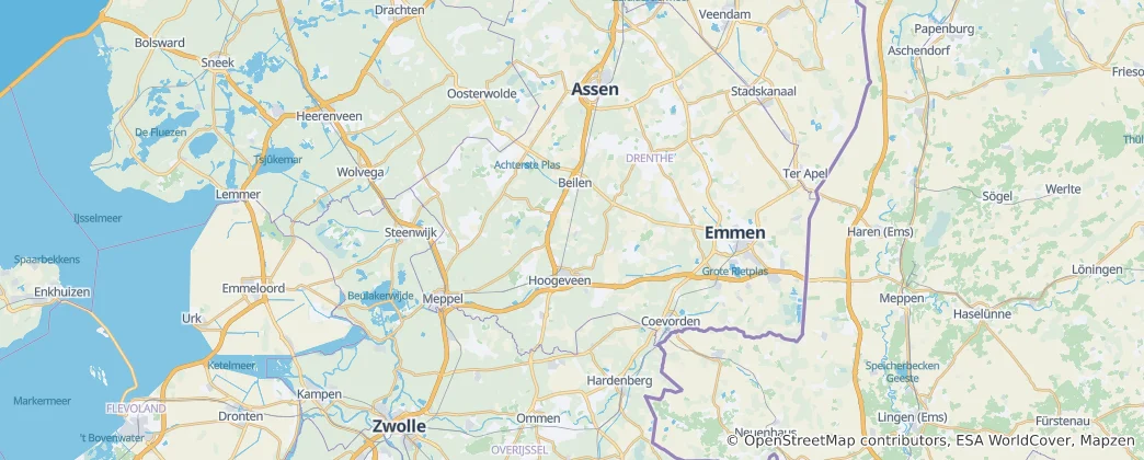 Carte de Drenthe