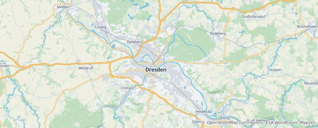 Karte von Dresden