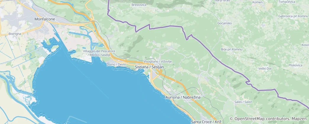 Mapa De Duino-Aurisina