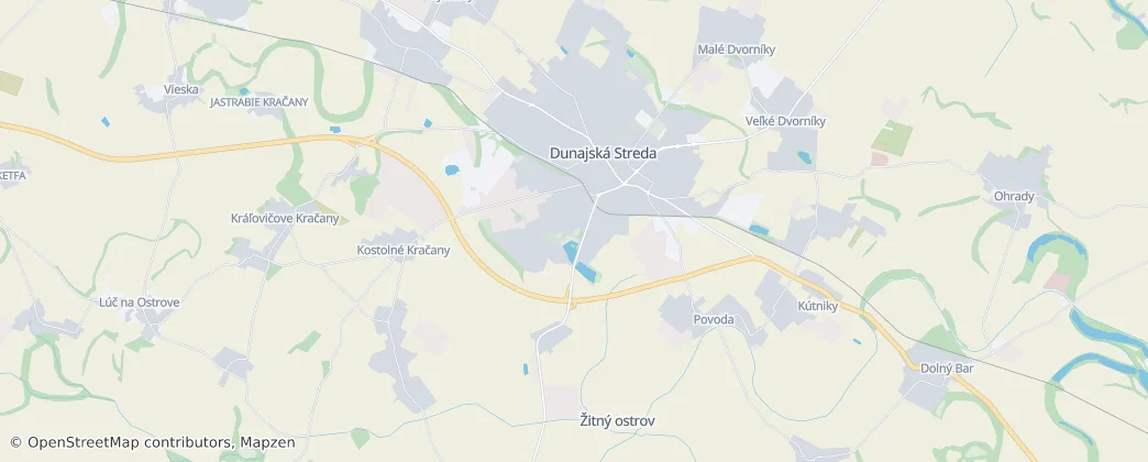 Dunajská Streda — Mappa