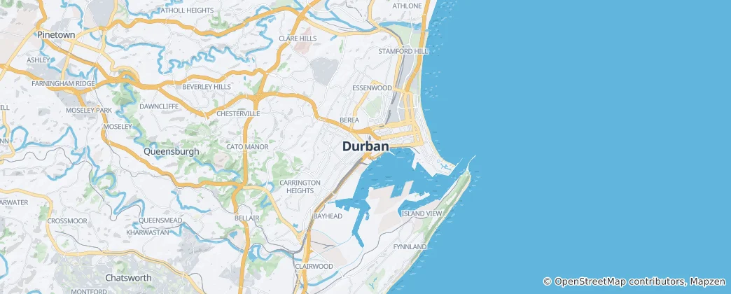 Karte von Durban