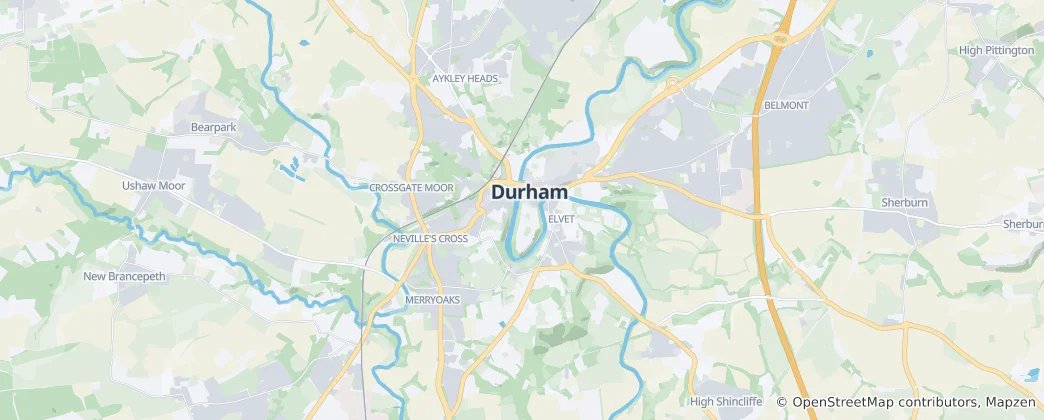 Map of Durham