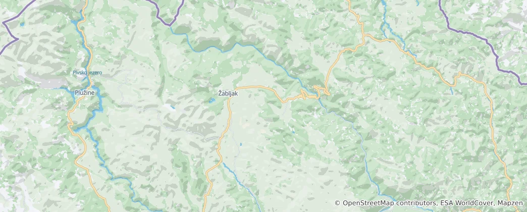 Mapa Národní park Durmitor