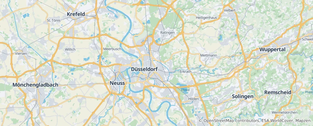 Karte von Düsseldorf