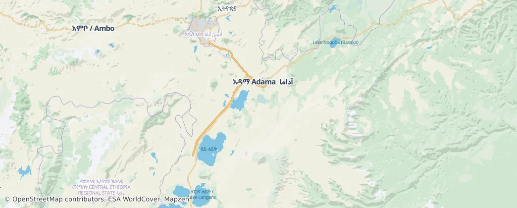 Zóna Misraq Shewa – Mapa