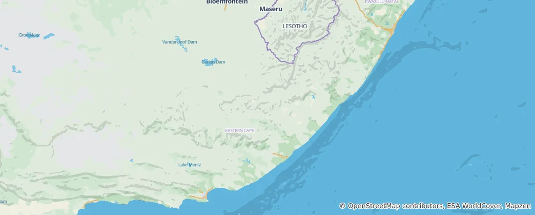 Mapa Východní Kapsko