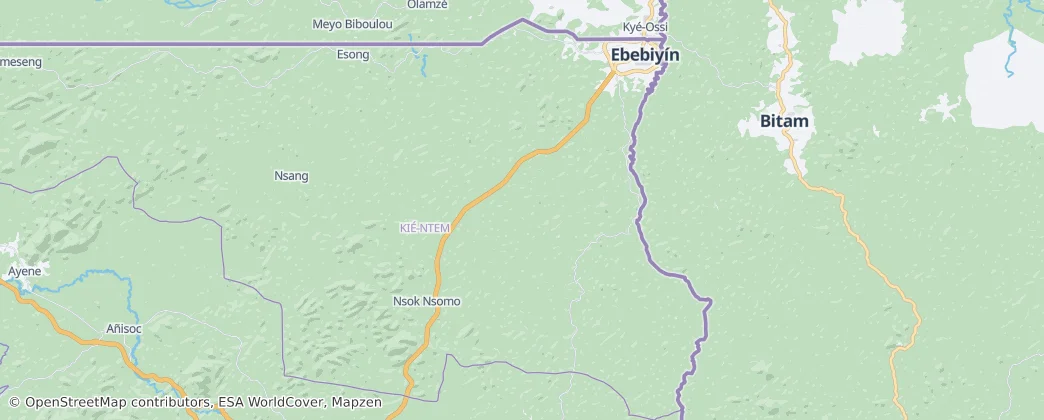 Ebebiyín — Map