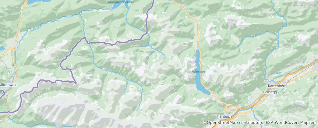 Mapa Eben am Achensee