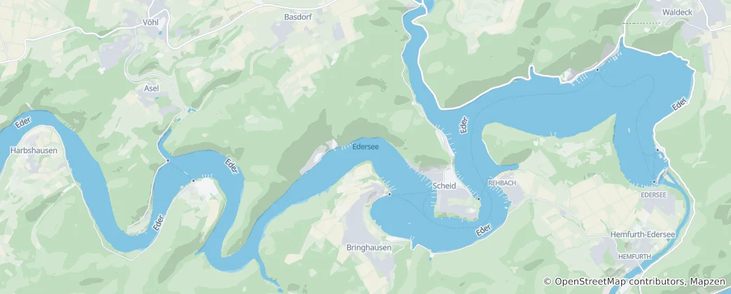 Kaart van Edersee