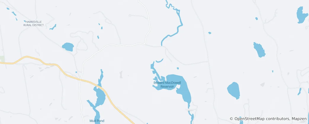 Map of Edward MacDowell Lake