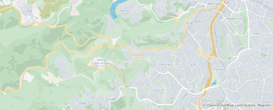 Map of Ein Kerem