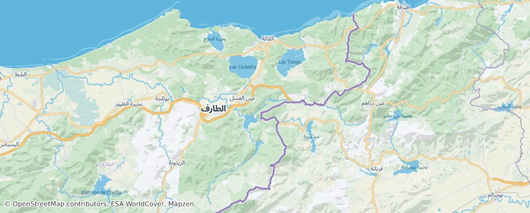 El Kala National Park – Mapa