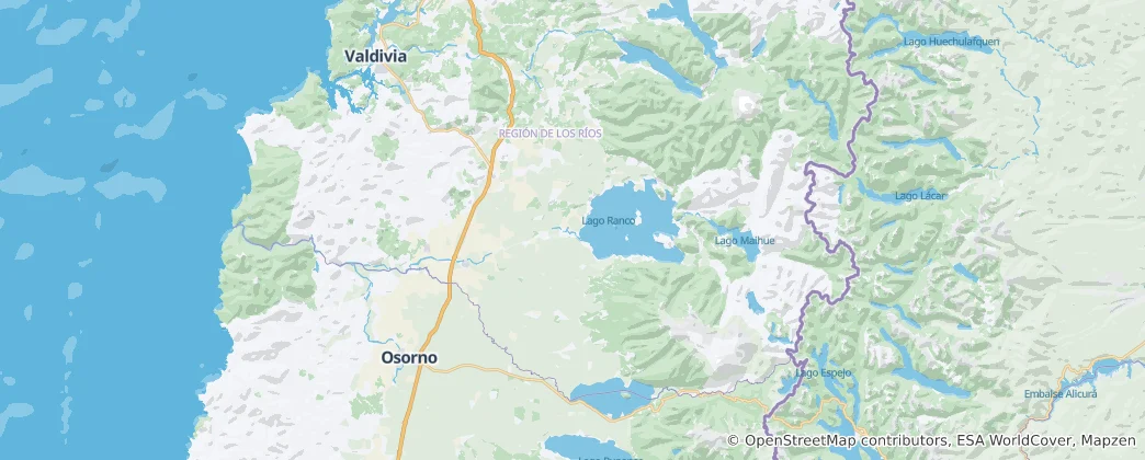 Karte von Provinz Ranco