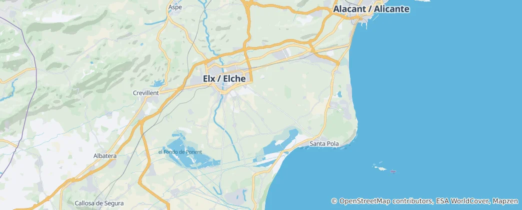 Mapa Elche