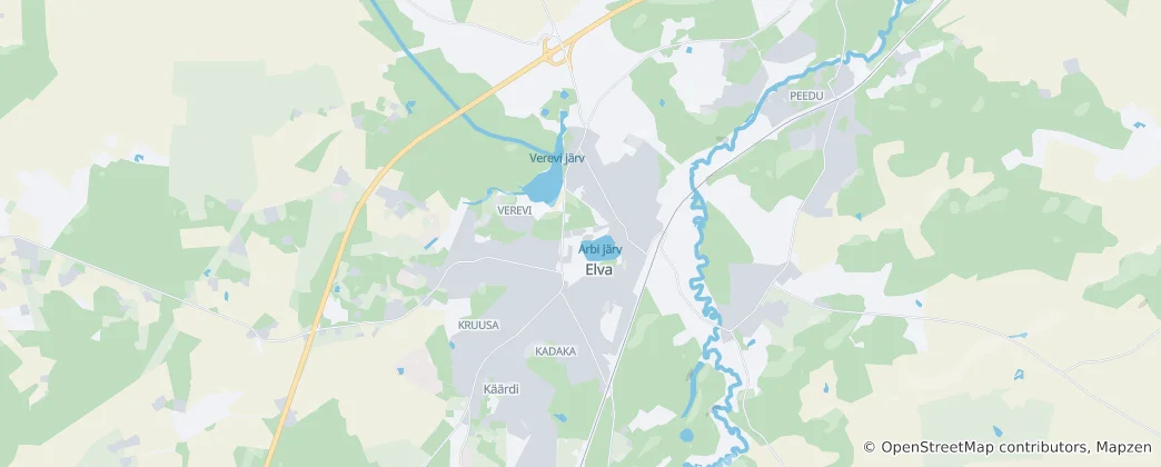 Mapa Elva linn