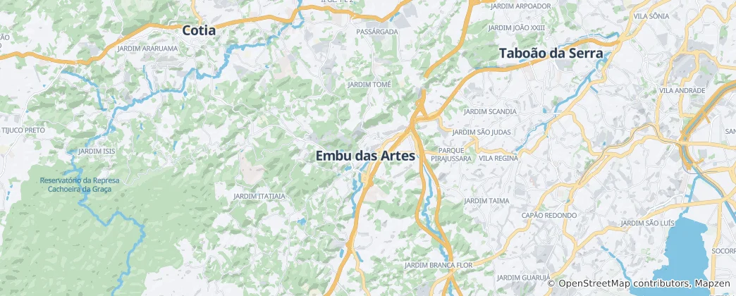 Mapa Embu das Artes