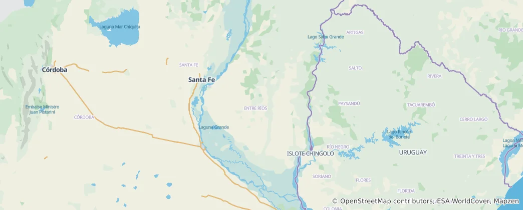 Map of Entre Ríos Province