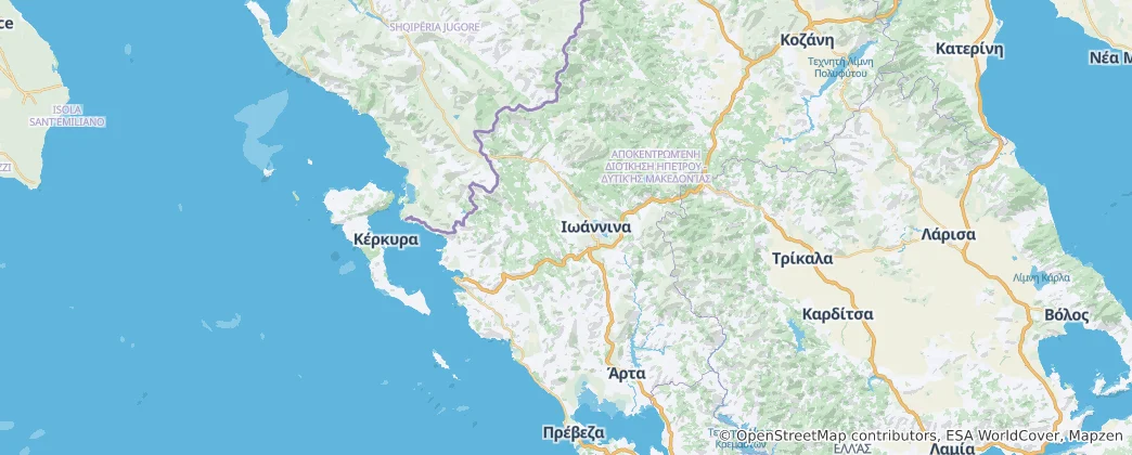Карта Эпир