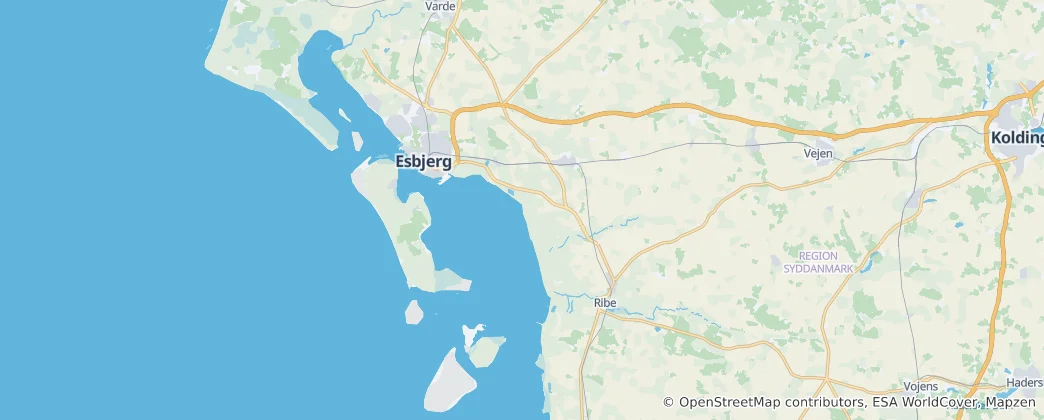 Carte de Esbjerg Municipality
