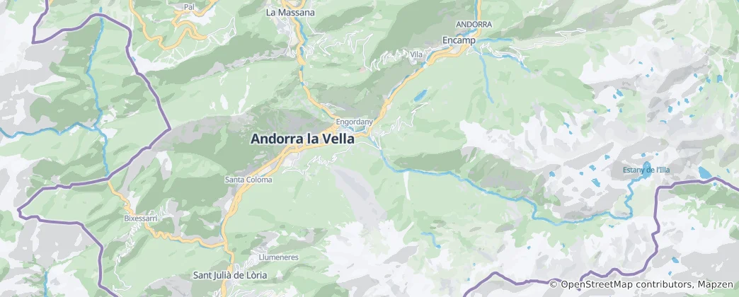 Map of Escaldes-Engordany