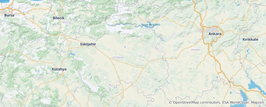 Map of Eskişehir Province