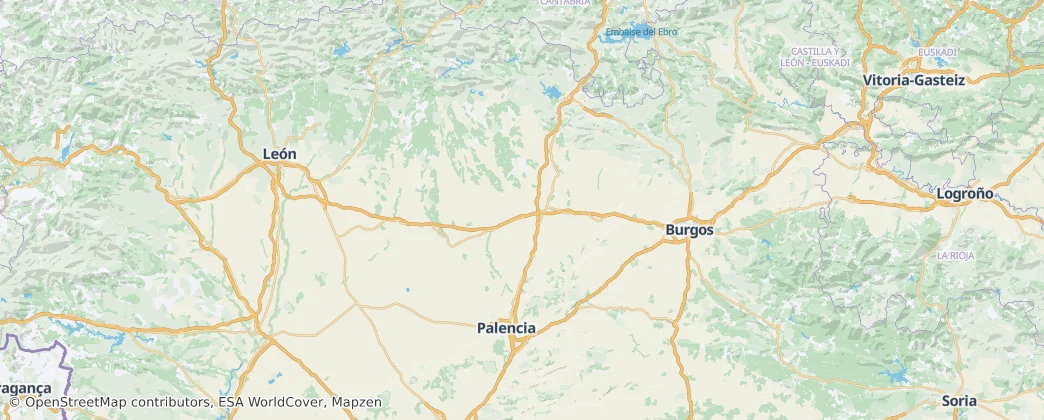 Provincie Palencia — mapa