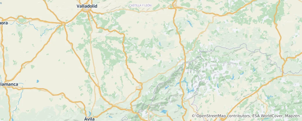 Karte von Provinz Segovia