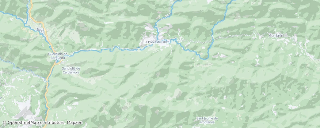 Map of La Pobla de Lillet