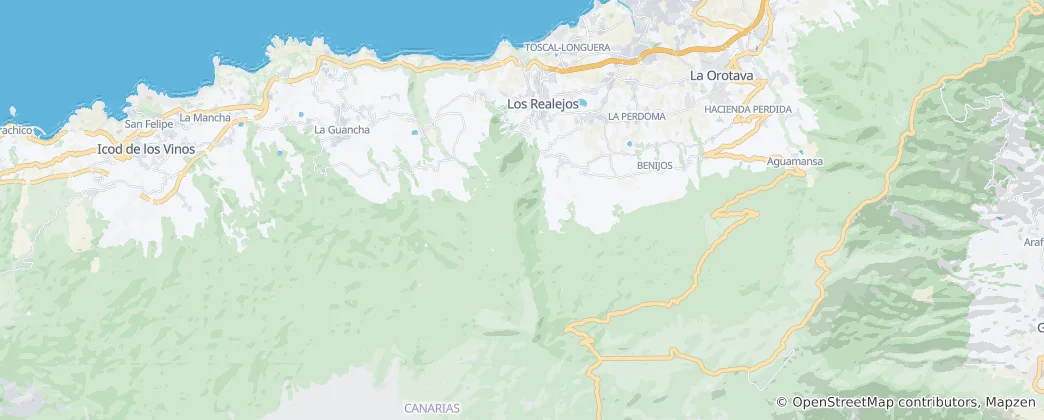 Mappa di Los Realejos