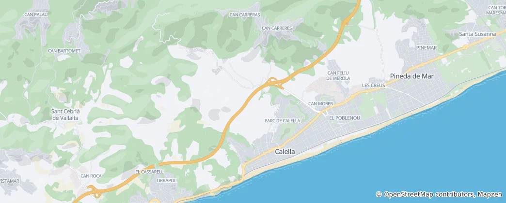 Mapa Calella