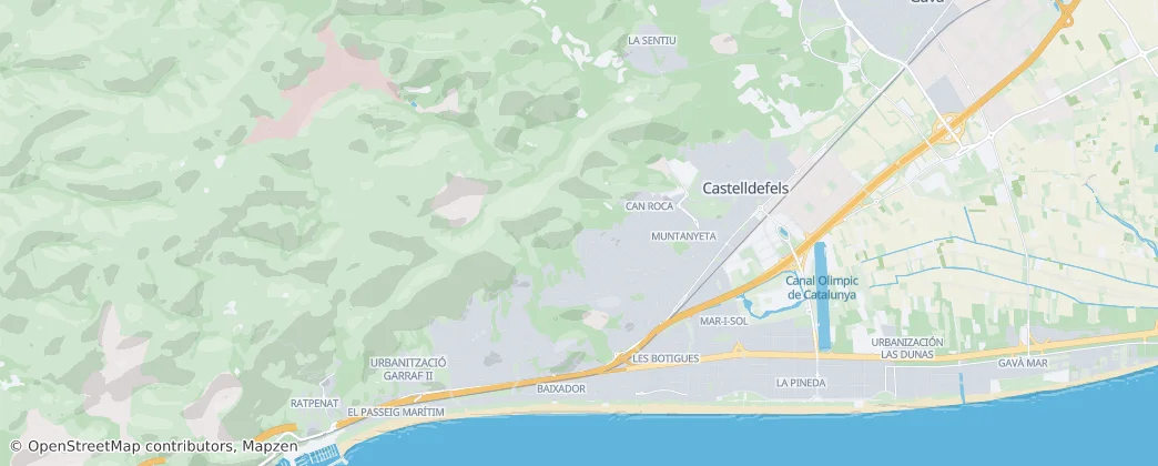 Castelldefels — Map