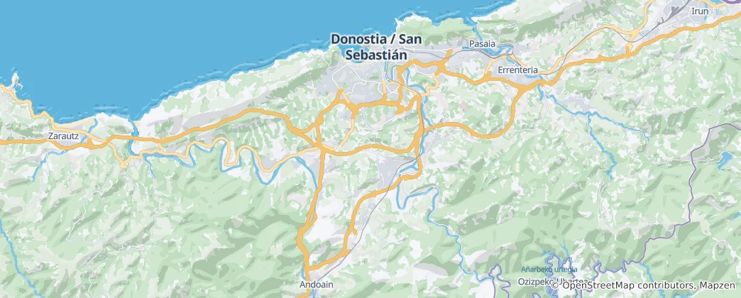 Mapa Donostia/San Sebastián