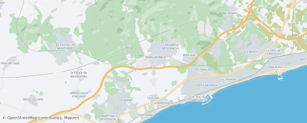 Roda de Berà — Kaart
