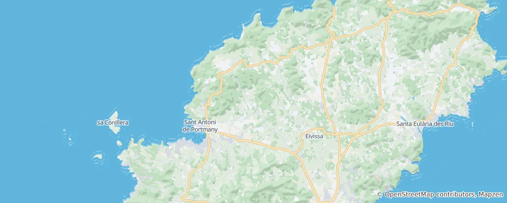 Karte von Sant Antoni de Portmany