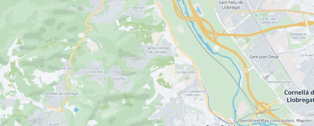 Mapa Santa Coloma de Cervelló