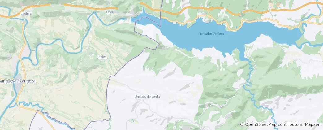 Mapa Undués de Lerda