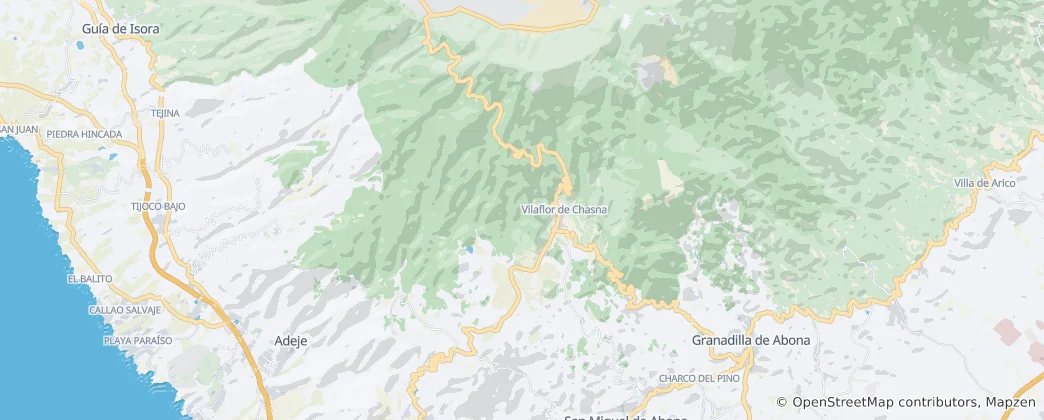 Mapa Vilaflor