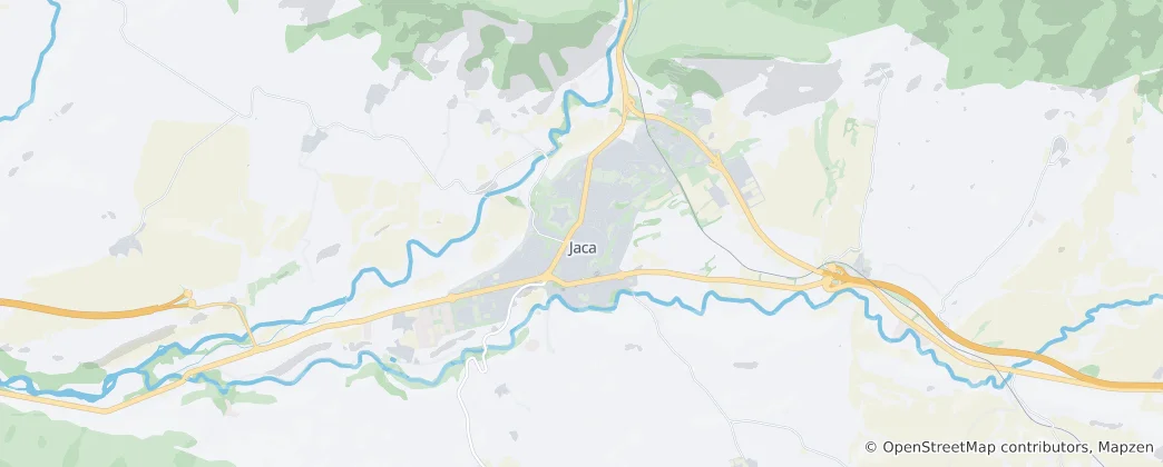 Mappa di Jaca City