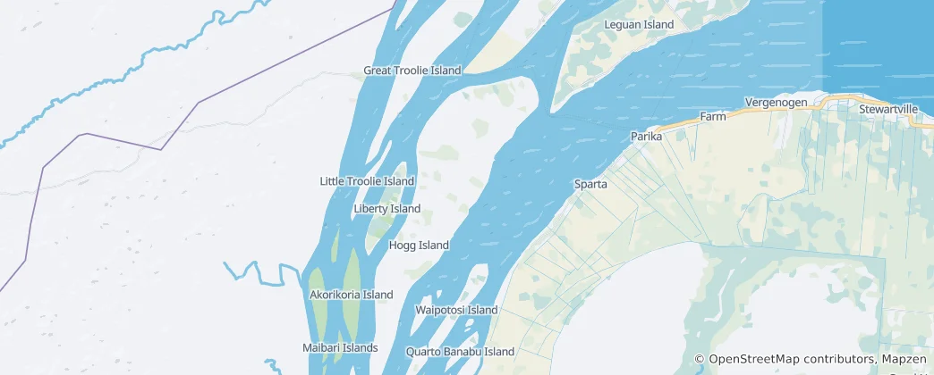 Mappa di Essequibo I./L.B.E.River