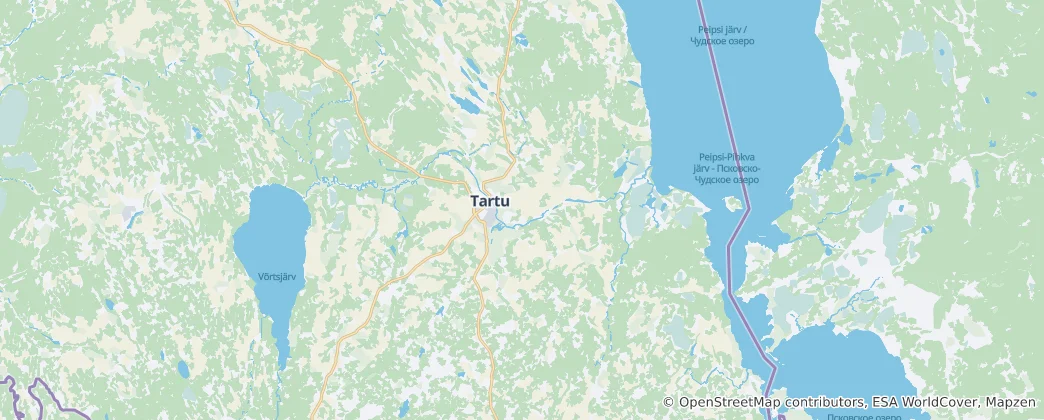 Mappa di Contea di Tartu