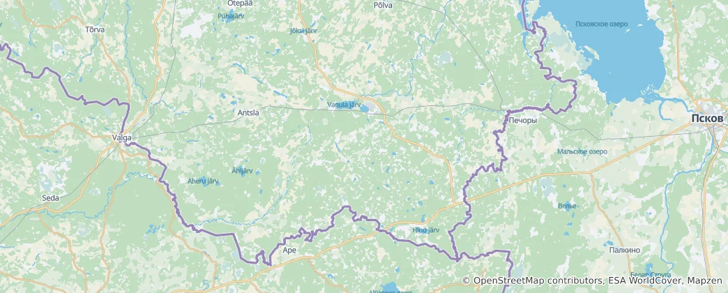 Mapa Võrumaa